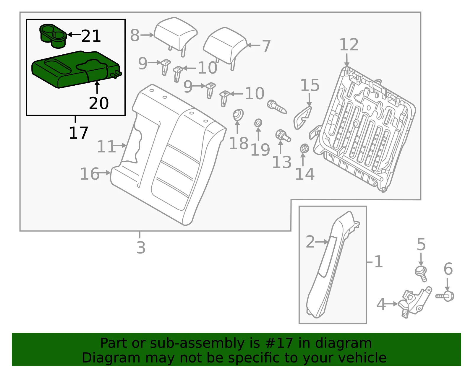 Armrest Assembly - Mazda (gmm1883b002) - view 2