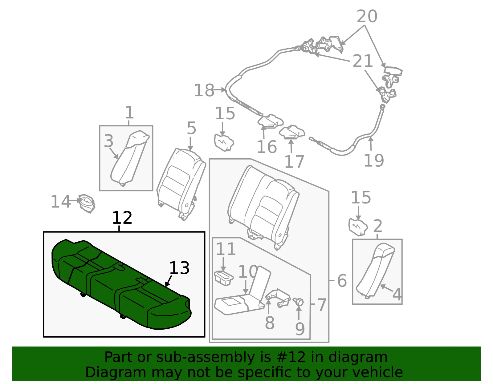 Seat Cushion Foam - Mazda (gp7a57200a02) - view 2