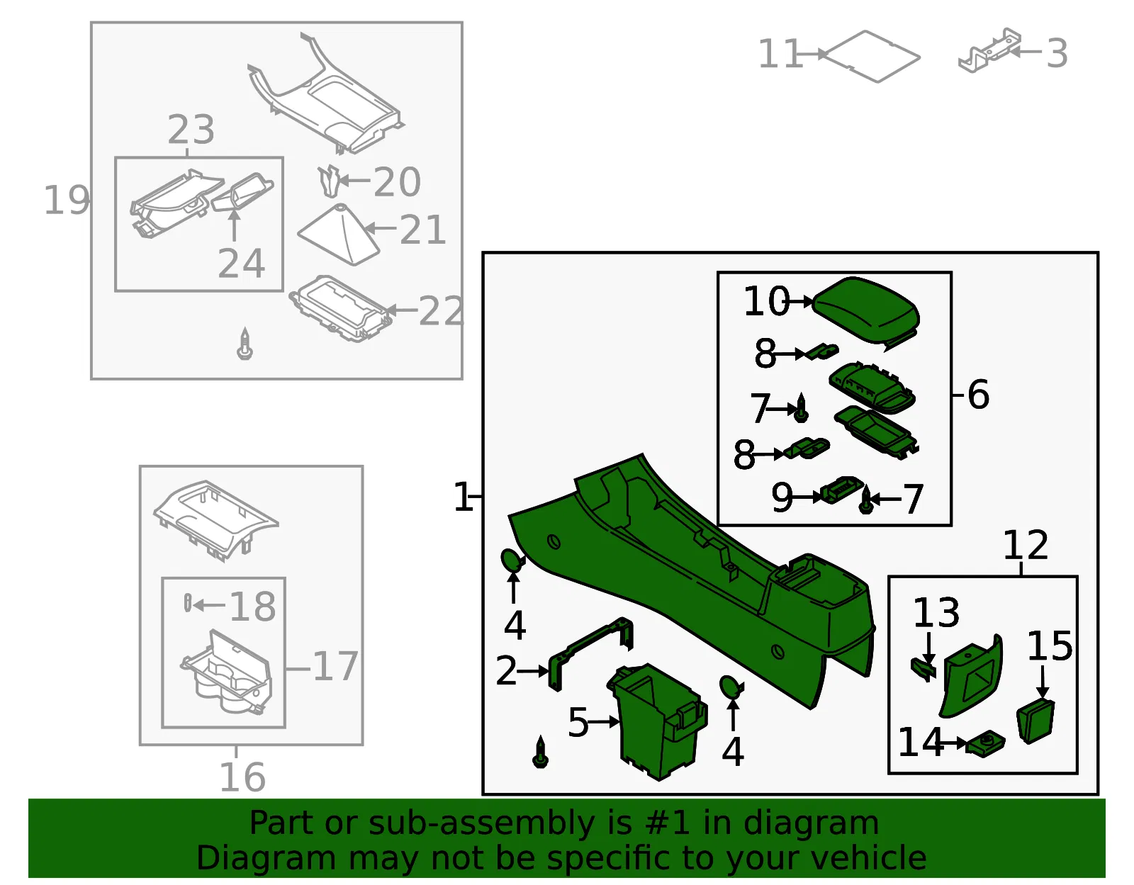 Console Assembly - Mazda (gp9a64420c02) - view 2