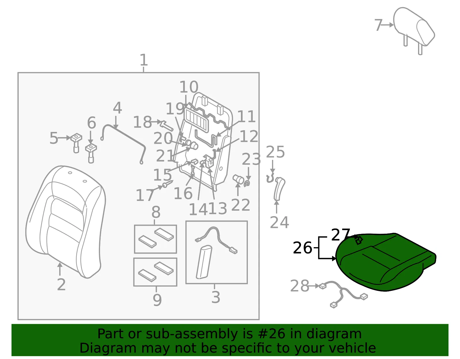 Seat Cushion Foam - Mazda (gp9a8816002) - view 2