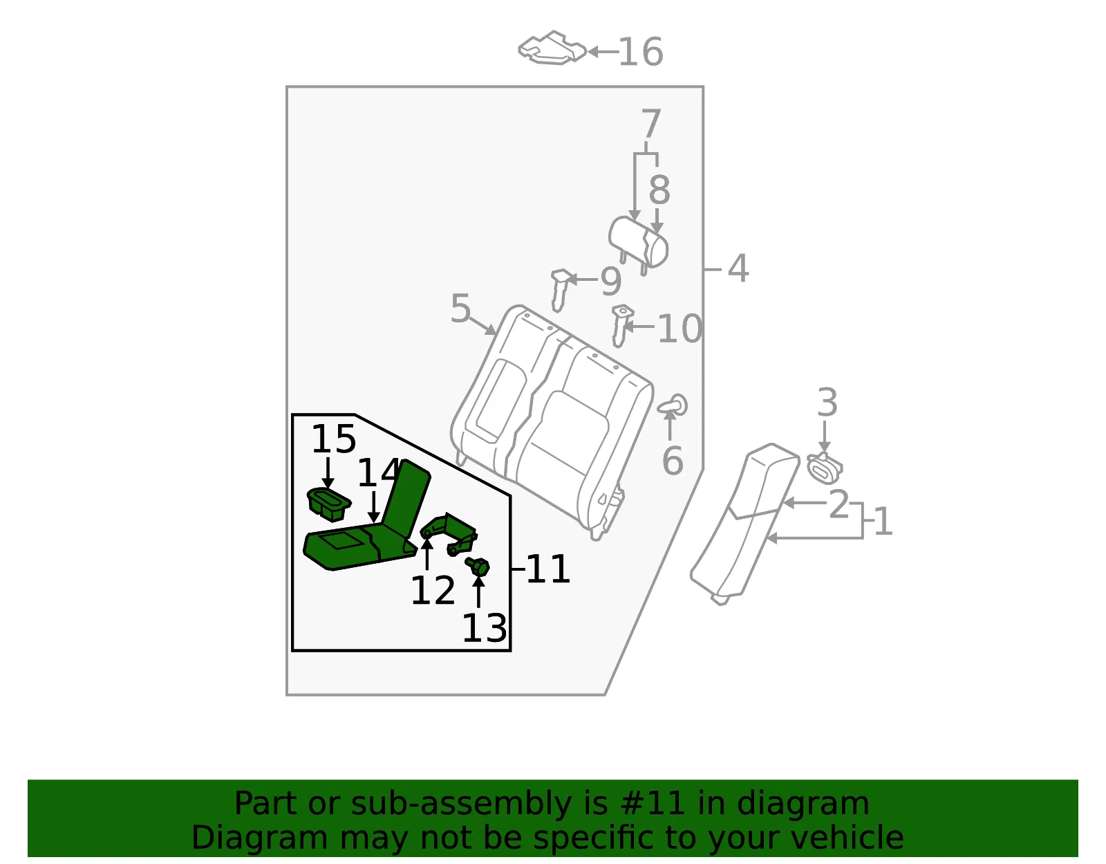 Armrest Assembly - Mazda (gp9a883b002) - view 2