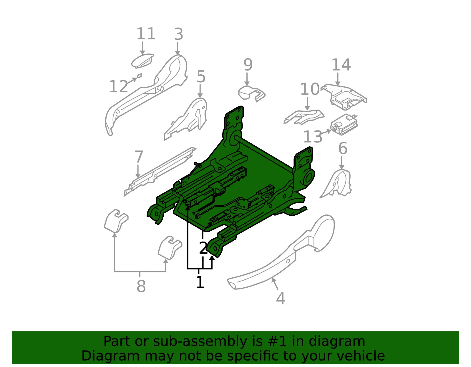Seat Track - Mazda (gp9a88a00) - view 2