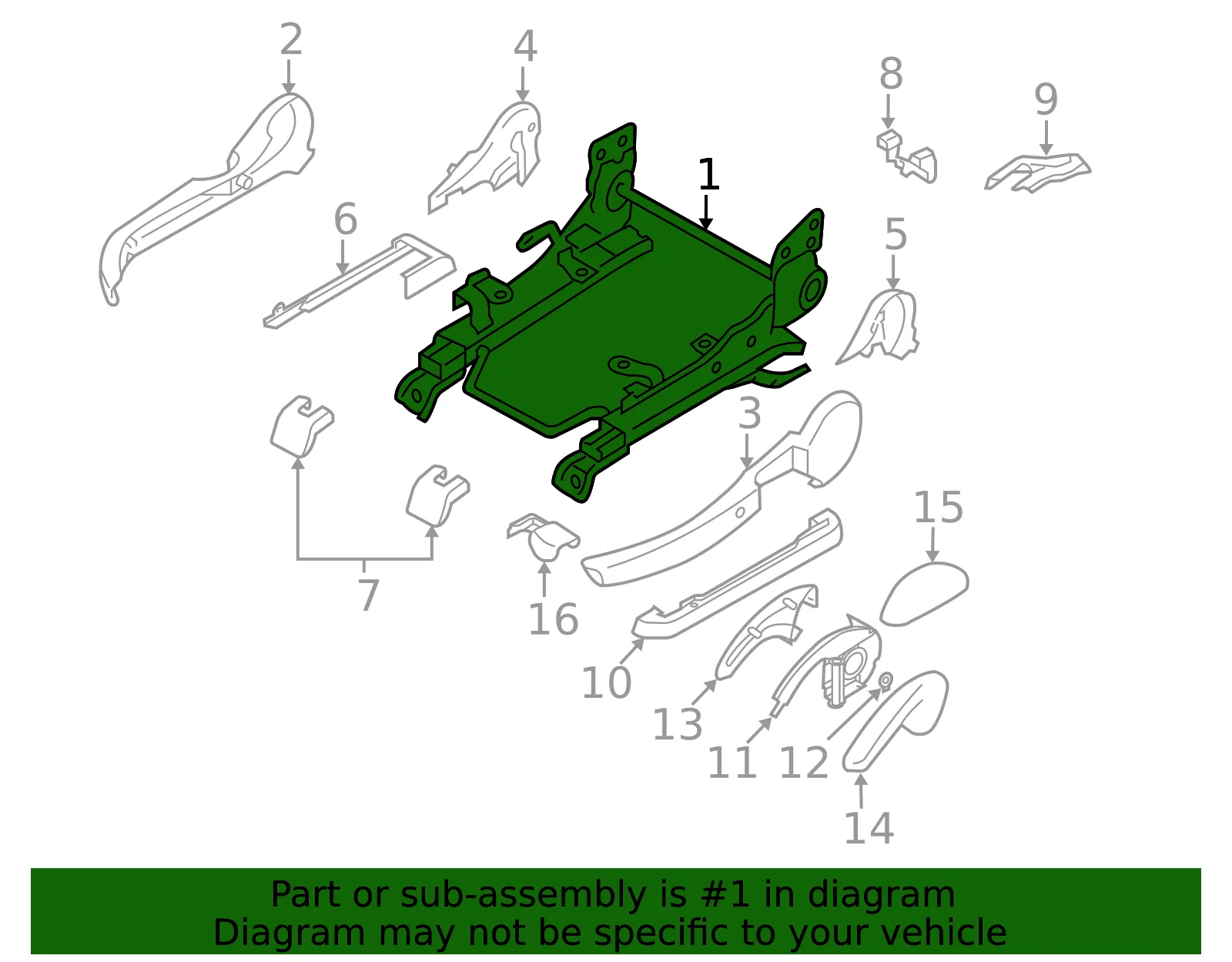 Seat Track - Mazda (gp9a88h50c) - view 2
