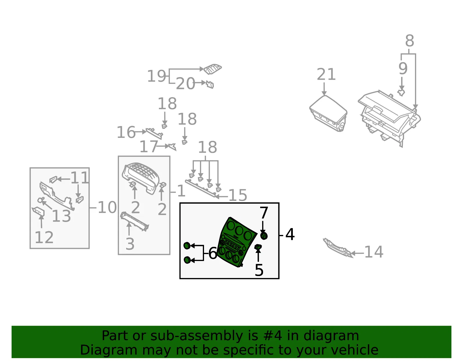 Instrument Panel Bezel - Mazda (gr6e669h0) - view 2