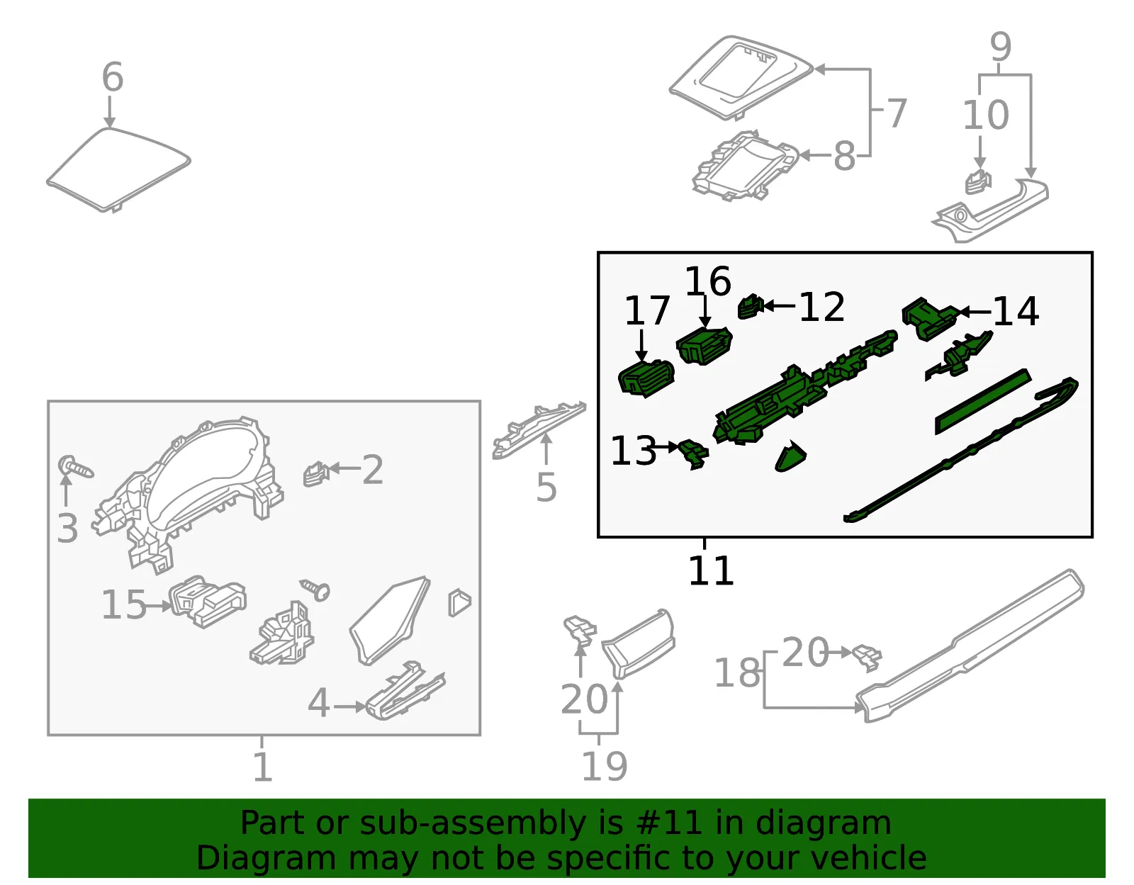 Instrument Panel Trim Panel - Mazda (grf555210a02) - view 2