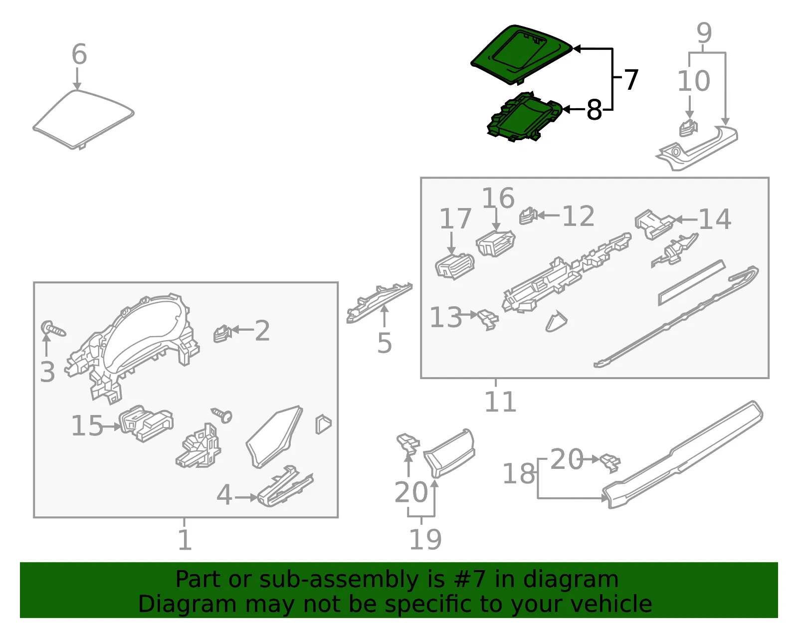 Instrument Panel Cover - Mazda (grf55541xa) - view 2