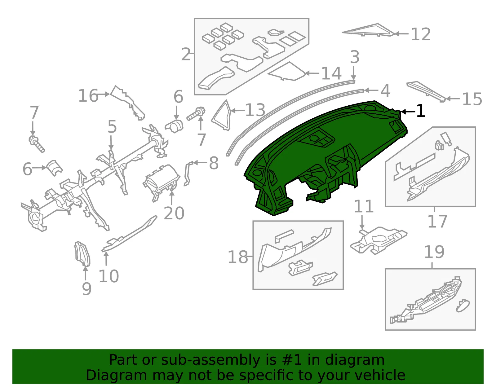 Instrument Panel - Mazda (grf560350b02) - view 2