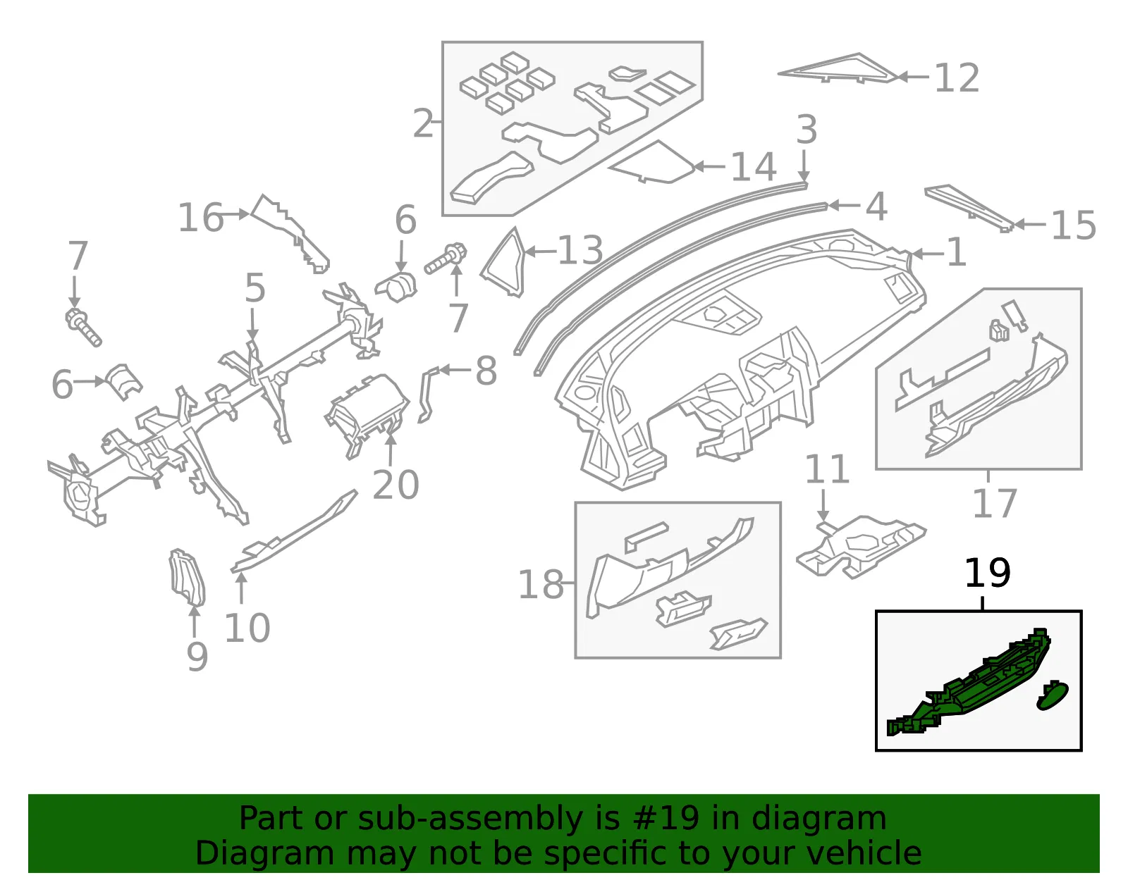 Instrument Panel Cover - Mazda (grf564270a02) - view 2
