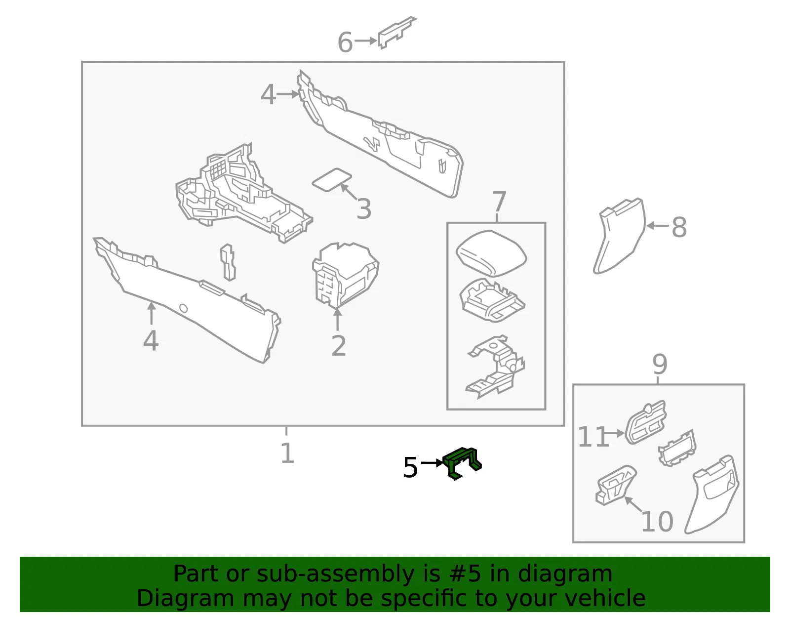 Console Bracket - Mazda (grf56441x) - view 2