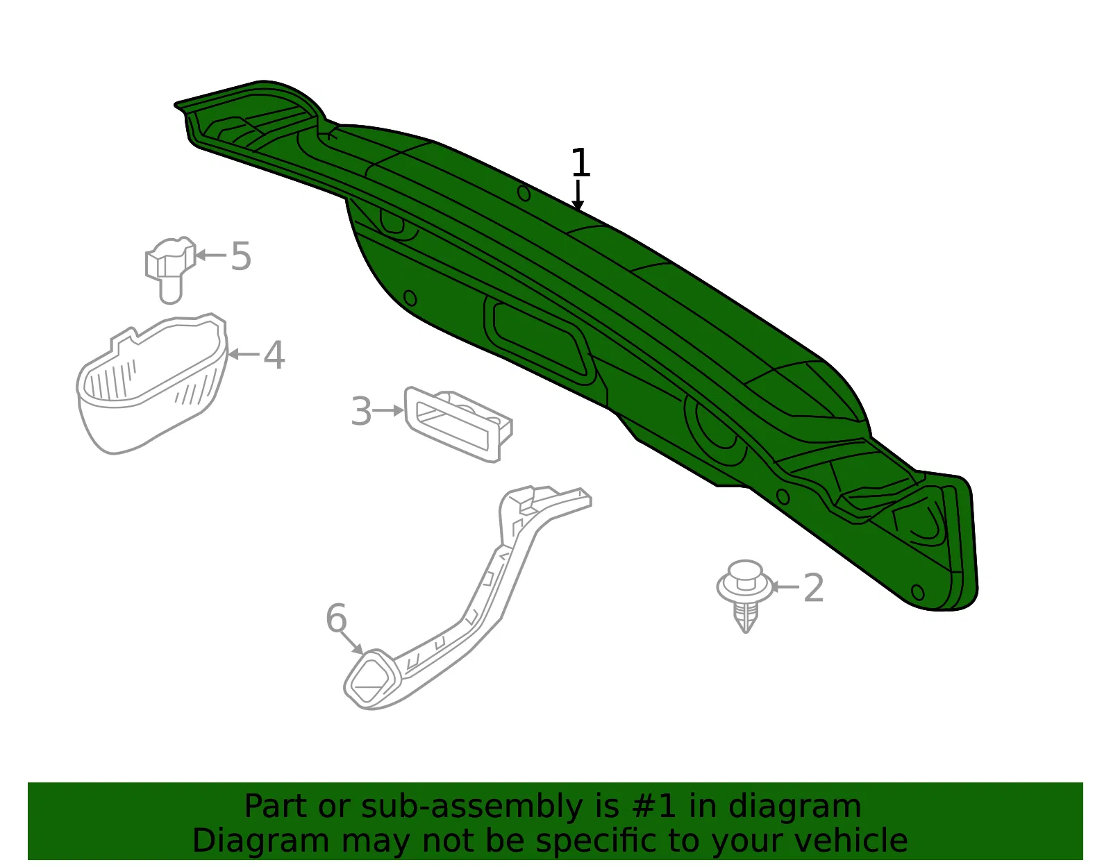 Trunk Lid Trim - Mazda (grf5688w1) - view 2