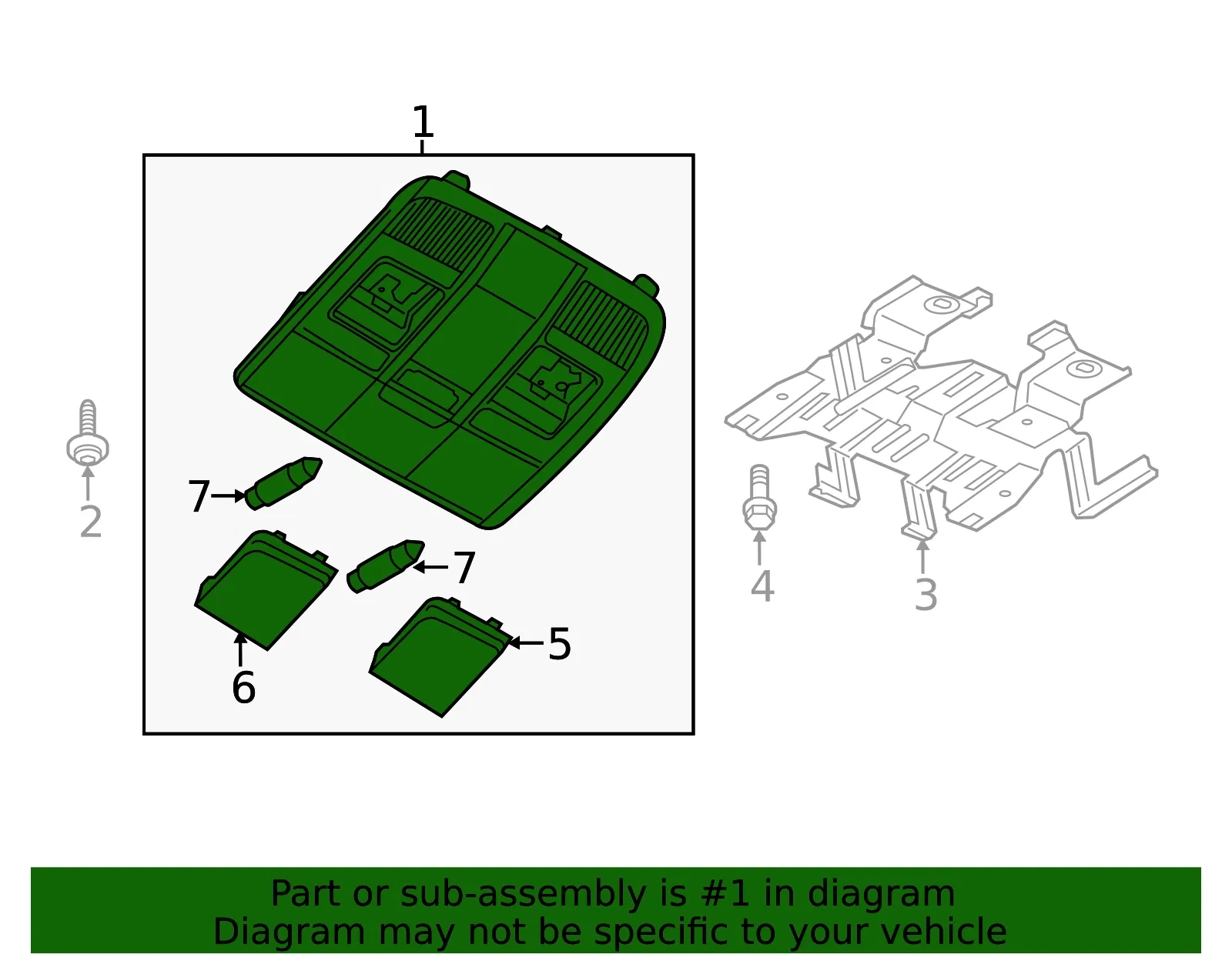 Overhead Console - Mazda (grf869970a02) - view 2