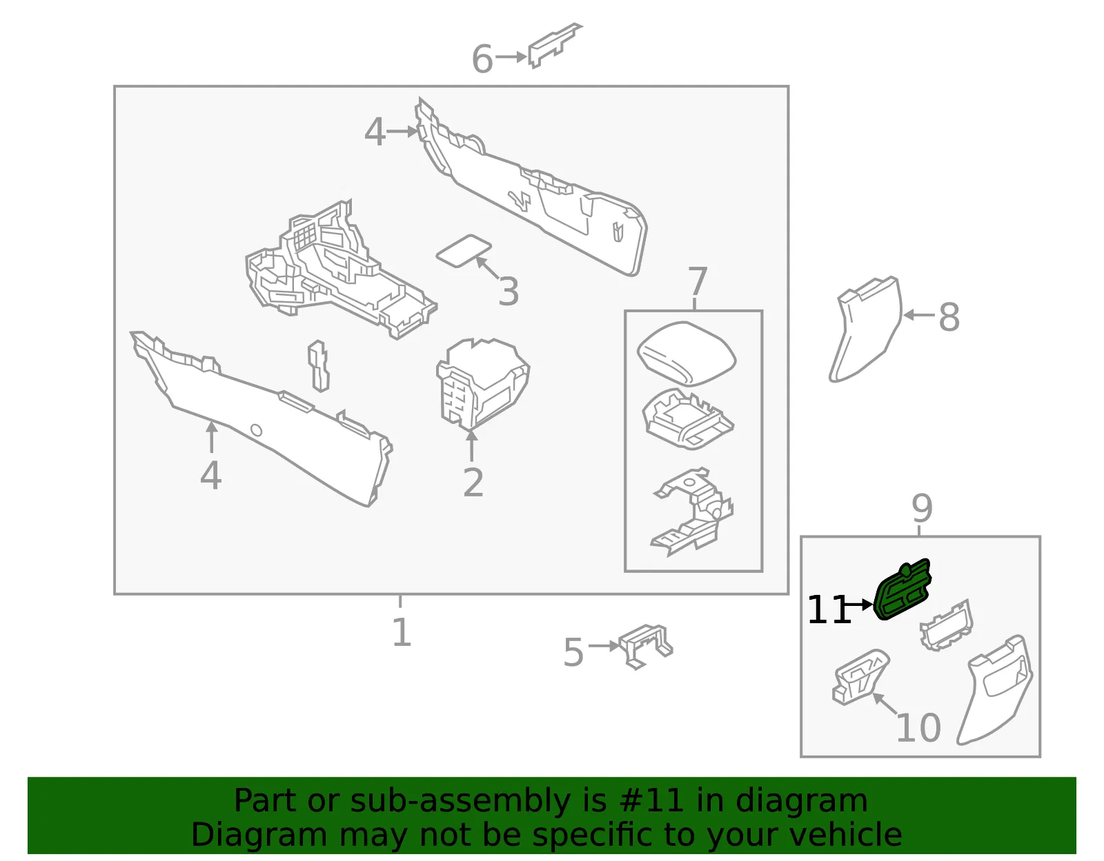 Console Air Vent - Mazda (grg16493002) - view 2