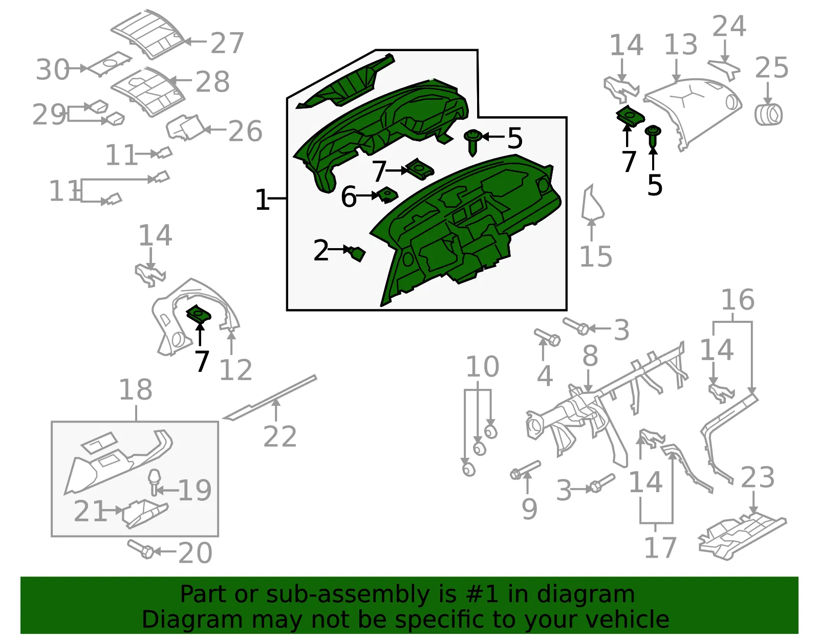 Instrument Panel - Mazda (gs3l60400j02) - view 2