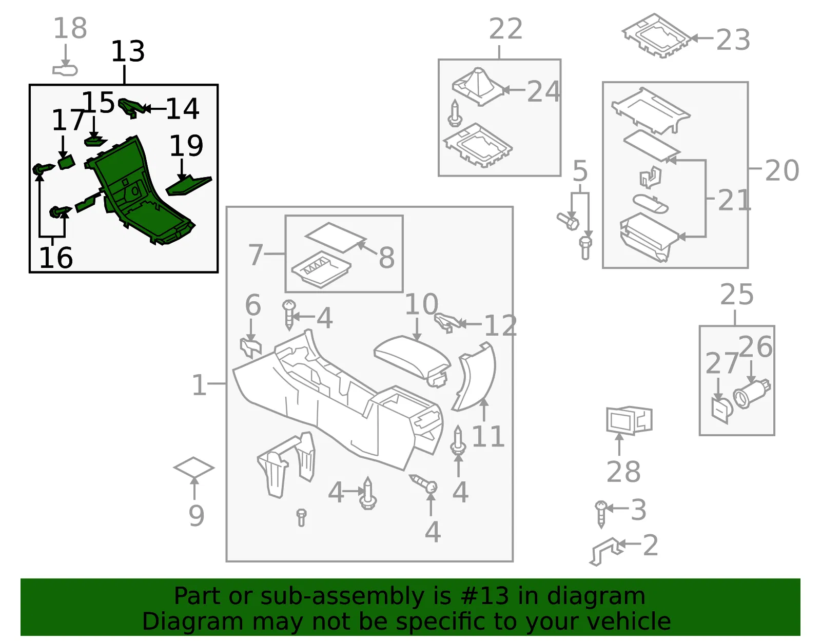 Console Panel - Mazda (gs3l64340g02) - view 2