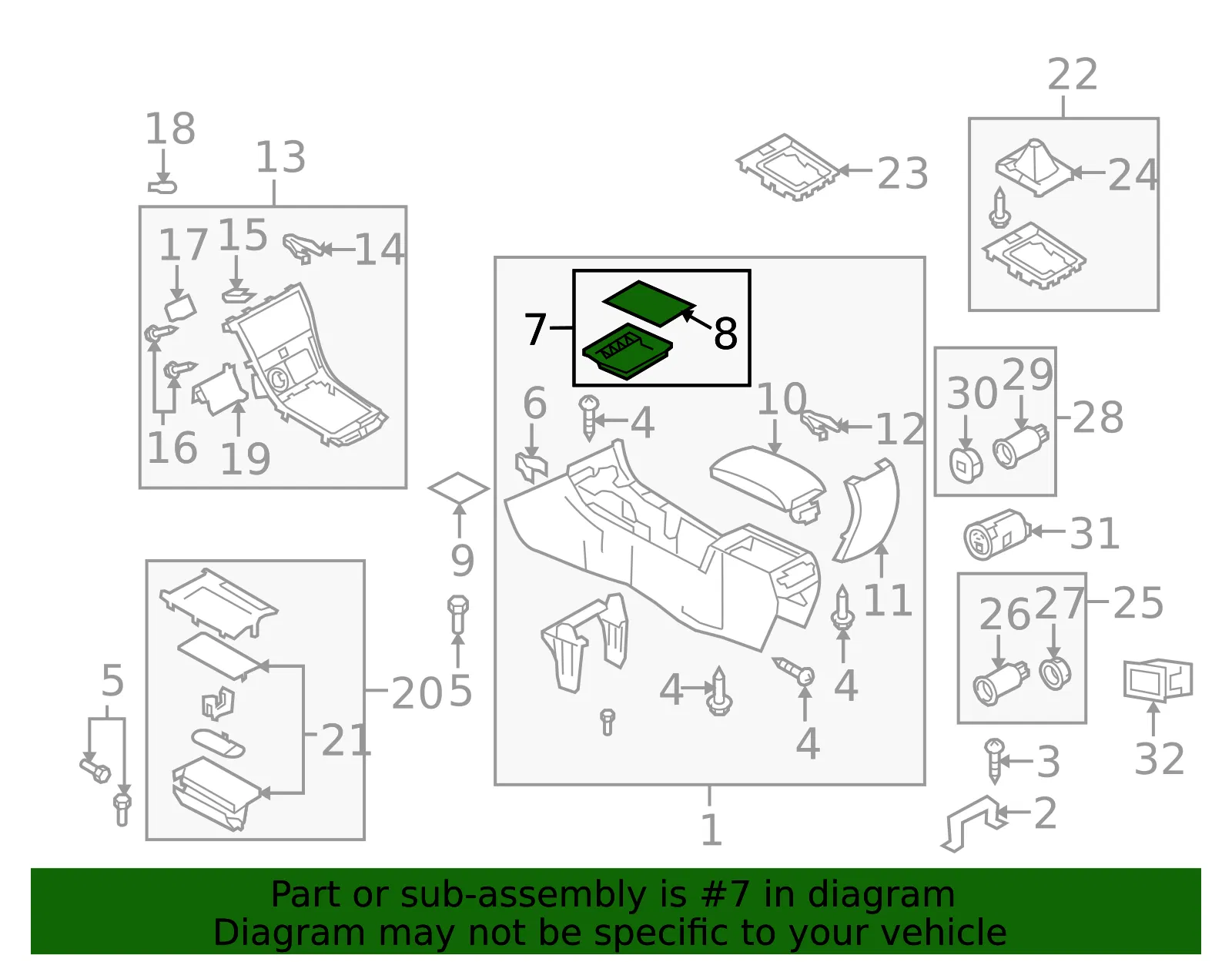 Console Compartment - Mazda (gs3l6450xa) - view 2