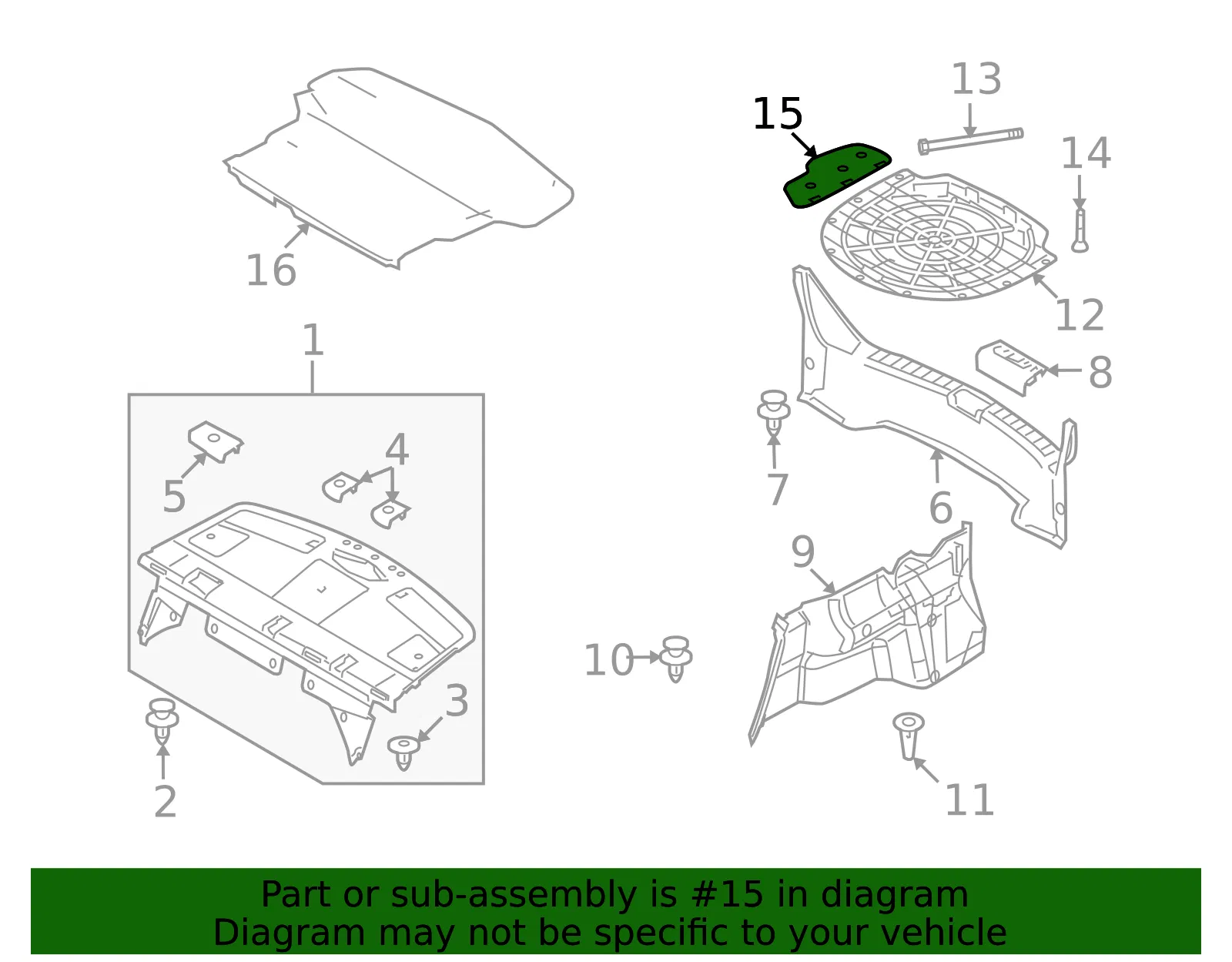 Trunk Trim Panel - Mazda (gs3l688e0a) - view 2