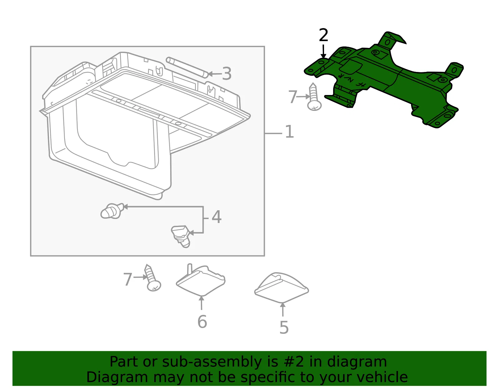 Console Bracket - Mazda (gs3l6998xa) - view 2