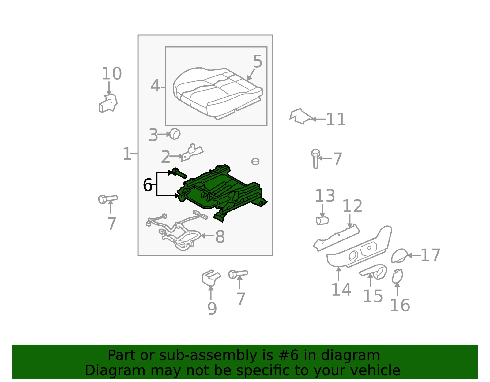 Seat Adjuster - Mazda (gs3l88h50a) - view 2