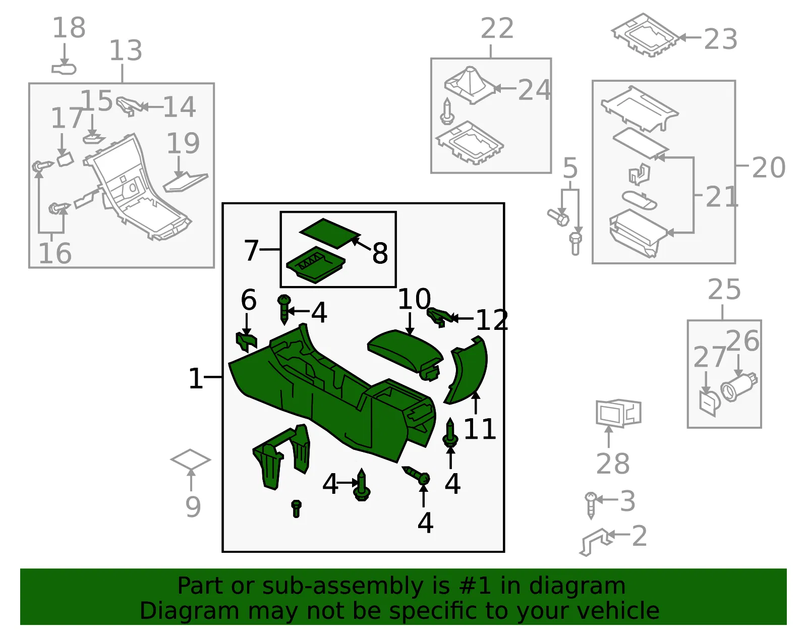 Console Assembly - Mazda (gs3m64420k02) - view 2