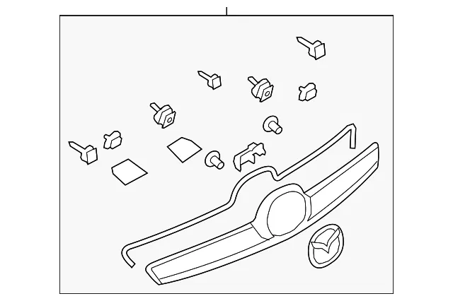 Garnish Lift Gate - Mazda (gs3n50810fbb) - view 2