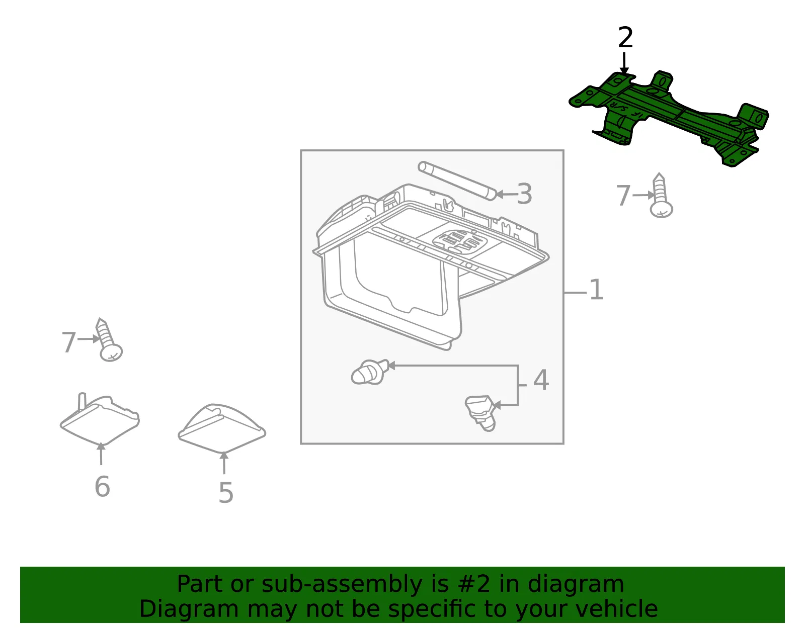 Console Bracket - Mazda (gs3n6998x) - view 2