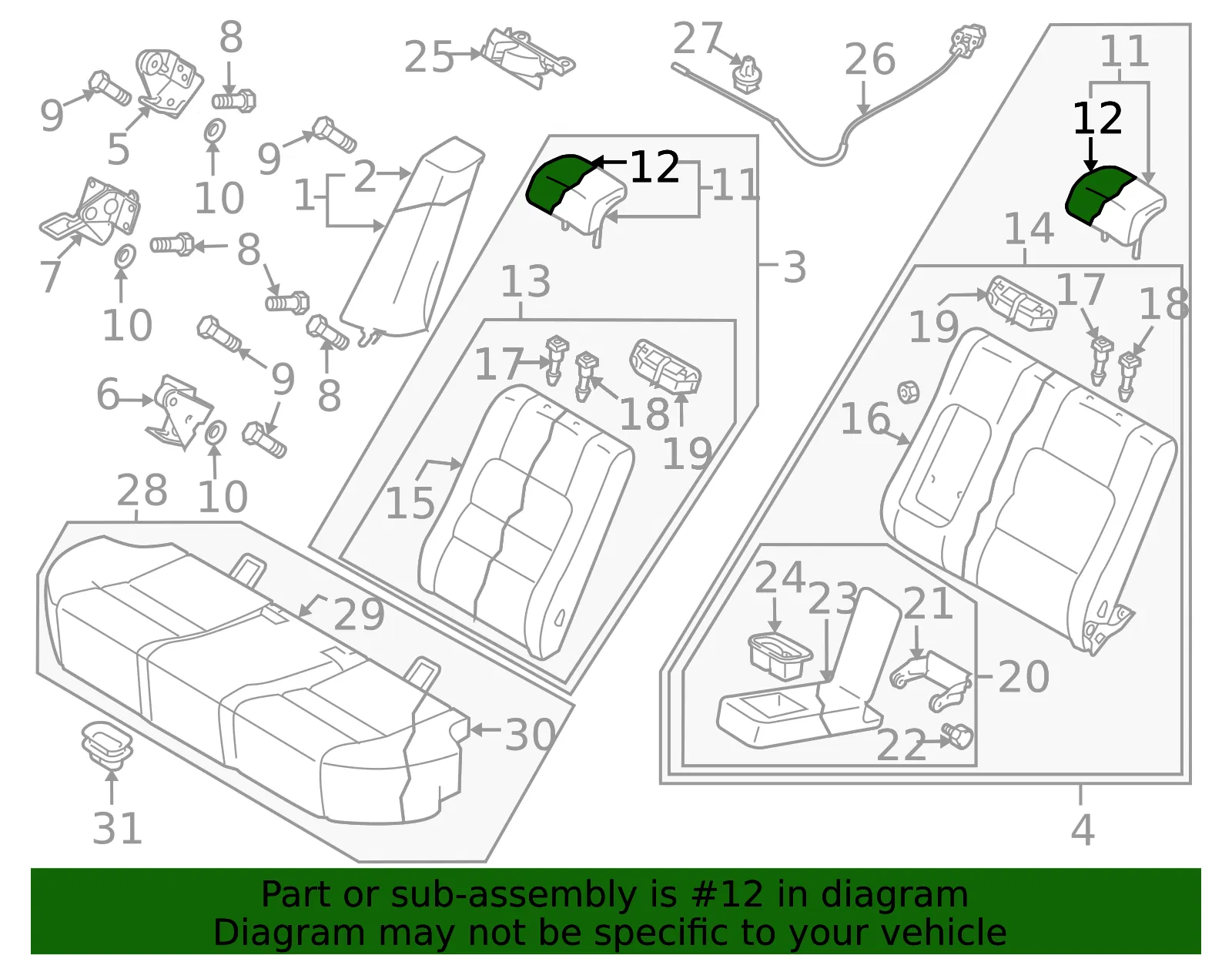 Headrest Cover - Mazda (gs3t88241a74) - view 2