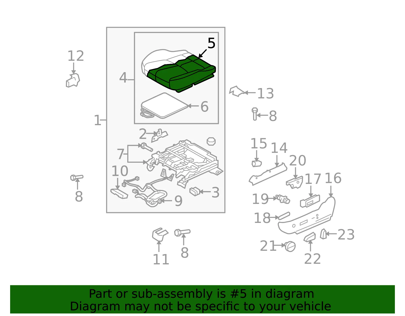Cushion Cover - Mazda (gs4m88161a30) - view 2