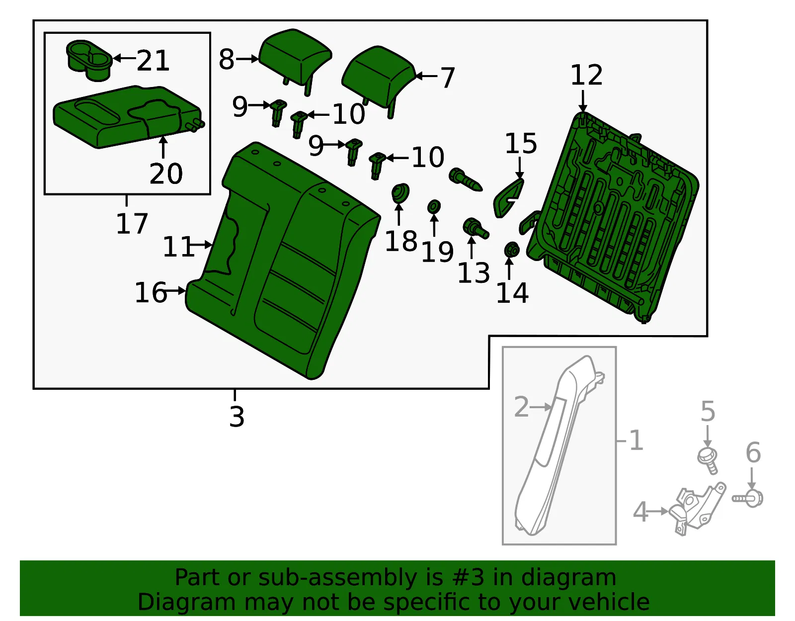 Seat Back Assembly - Mazda (gsv25745039) - view 2