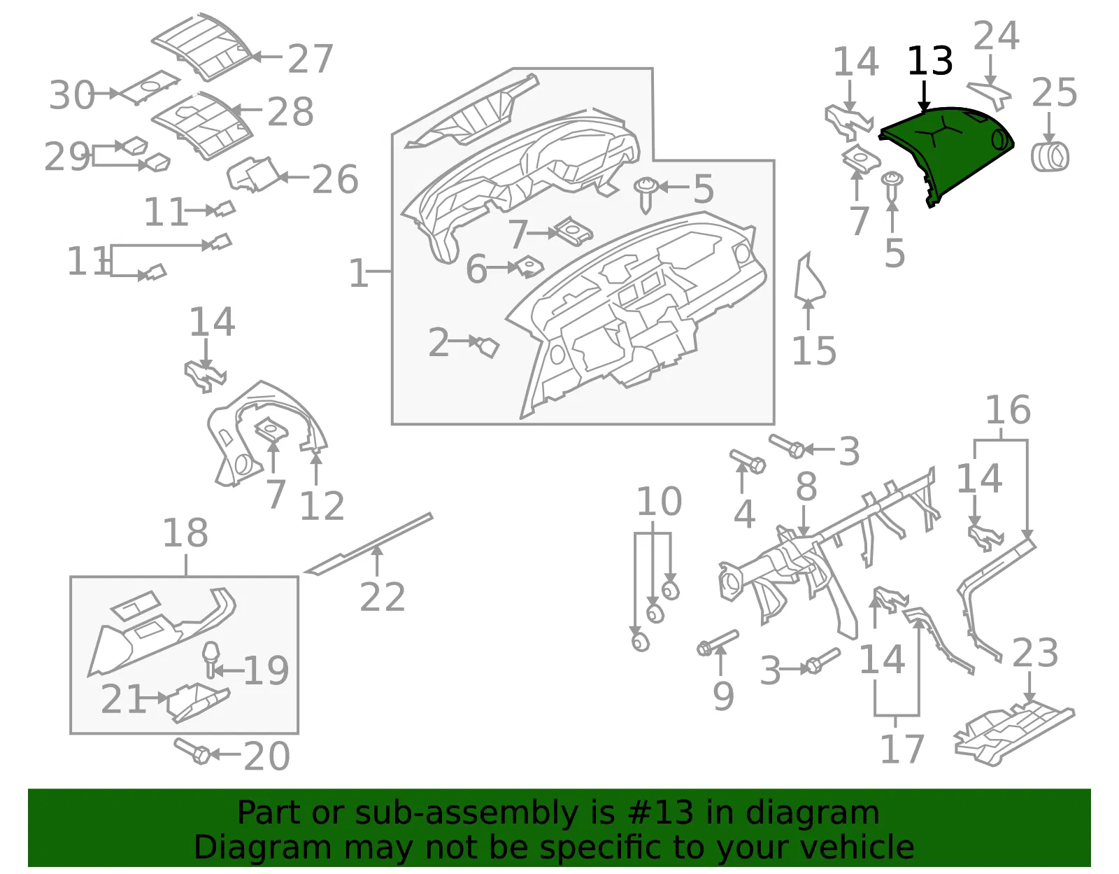 Instrument Panel Pad - Mazda (gsyl60350) - view 2