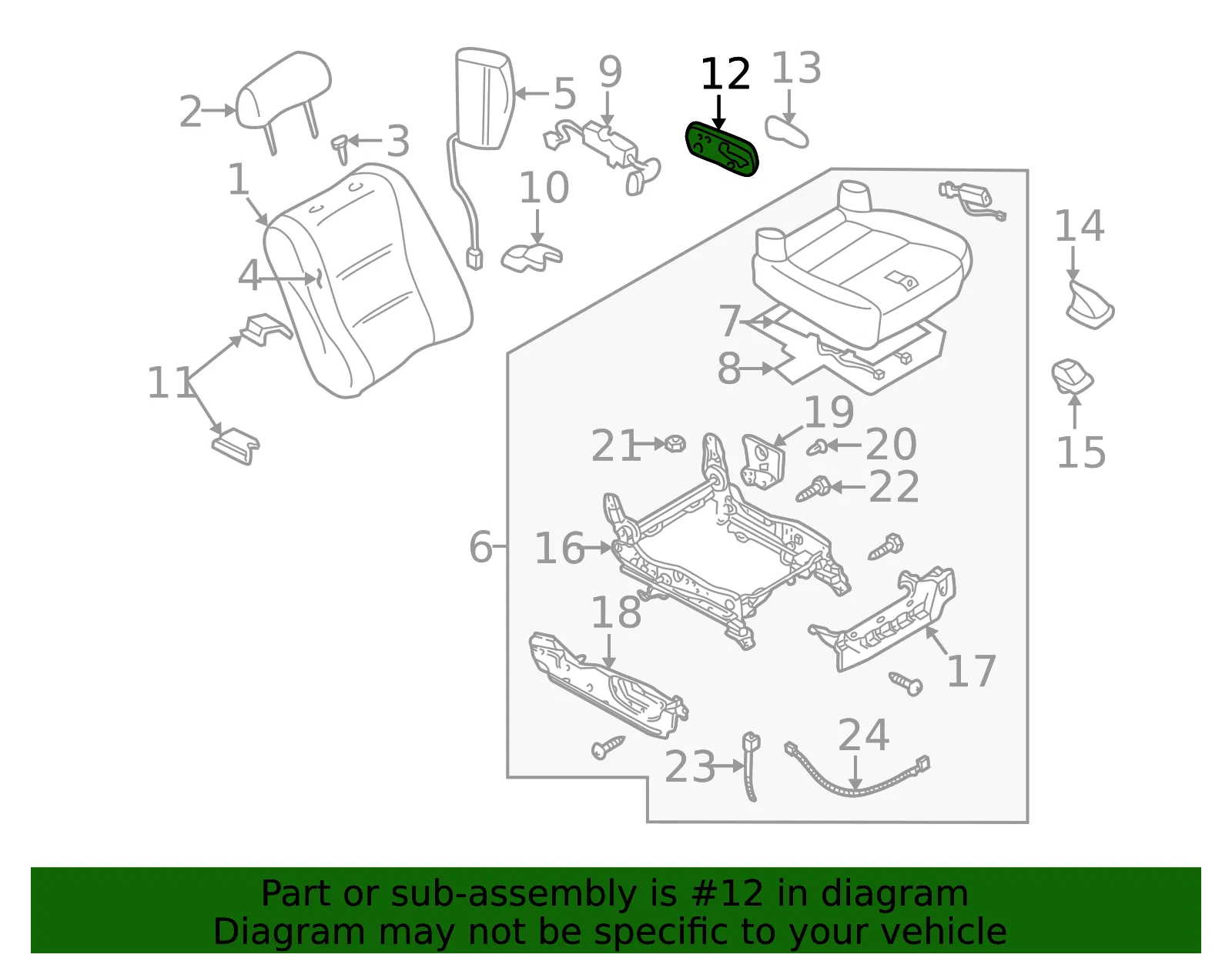 Seat Trim Panel - Mazda (hg3057069a05) - view 2