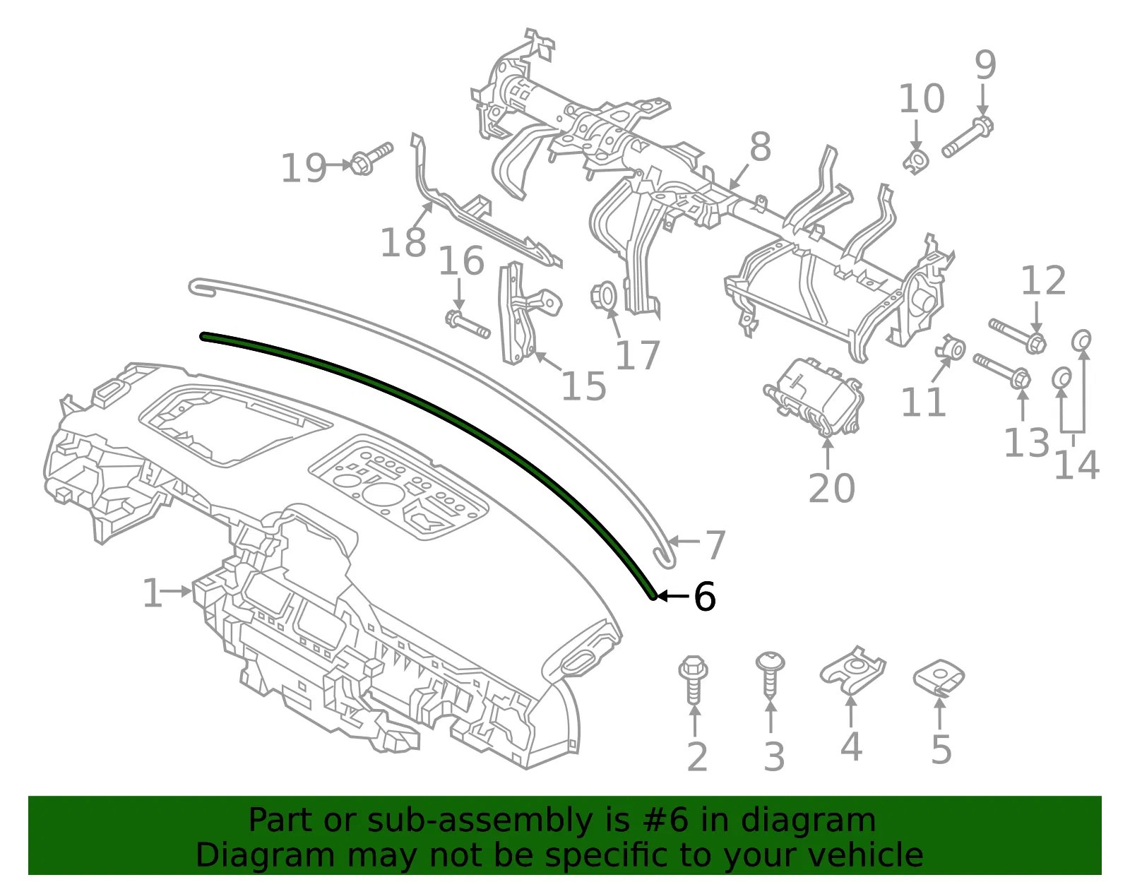 Instrument Panel Insulator - Mazda (k12355162) - view 2