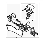 Center Console - Mazda (k12364420b02) - view 3