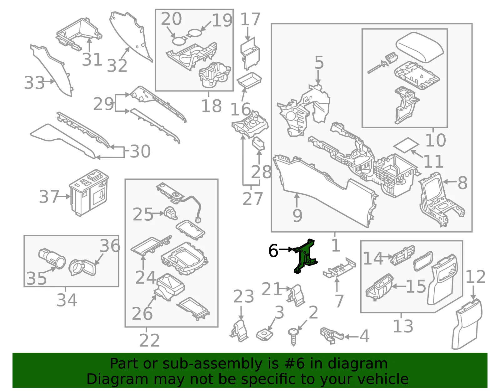 Console Bracket - Mazda (k1236443xa) - view 2