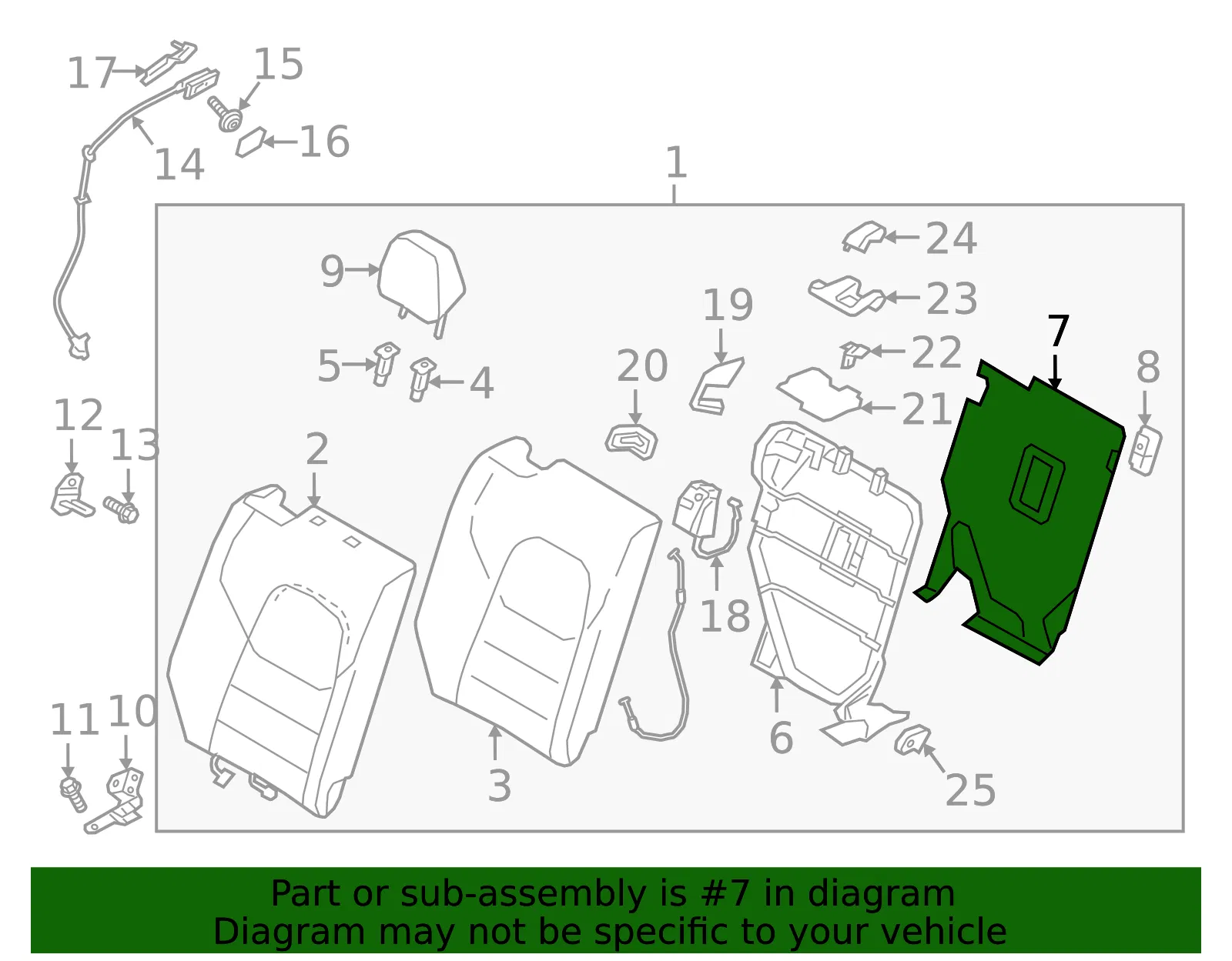 Seat Back Panel - Mazda (k123883n8) - view 2