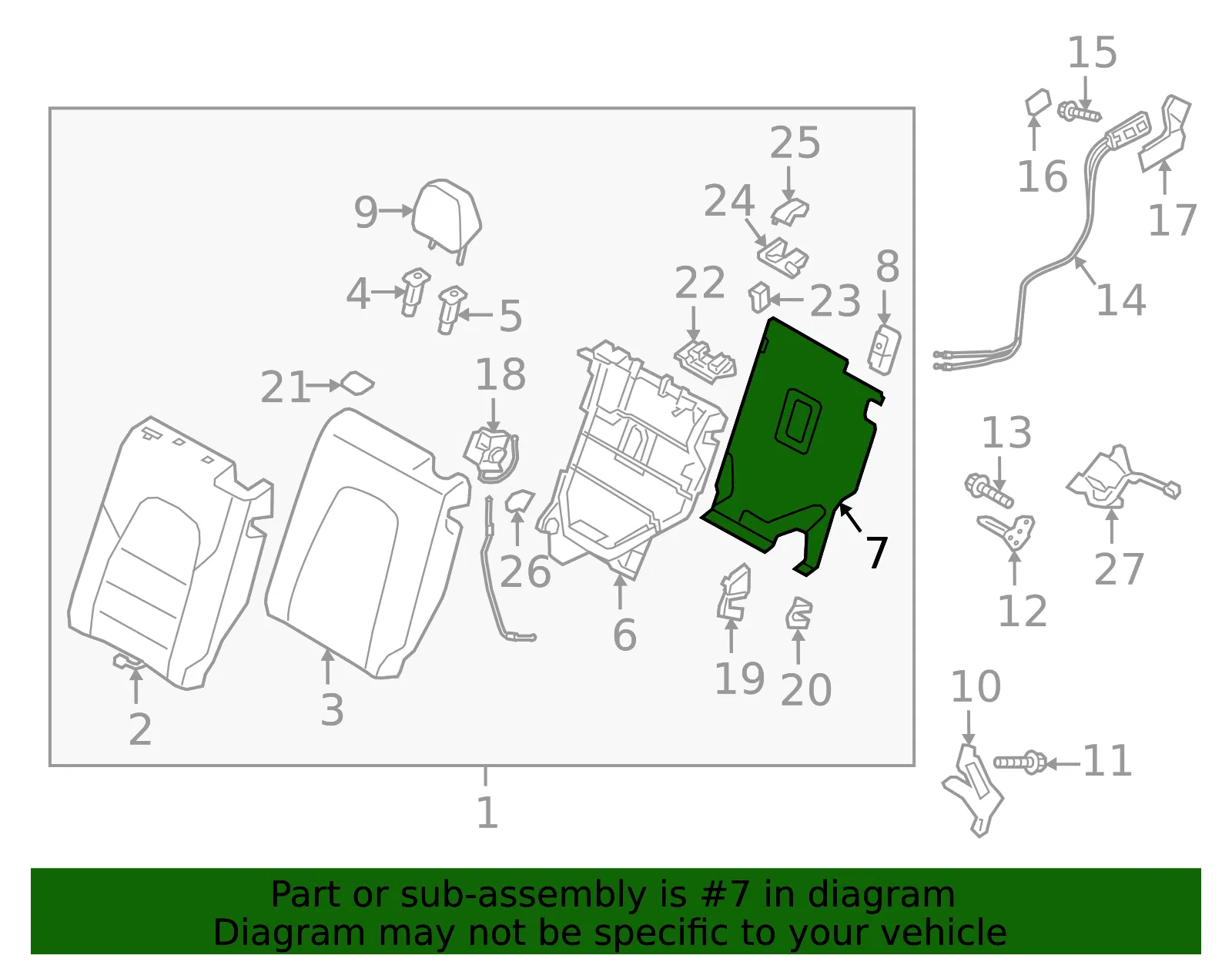 Seat Back Panel - Mazda (k123883p8) - view 2