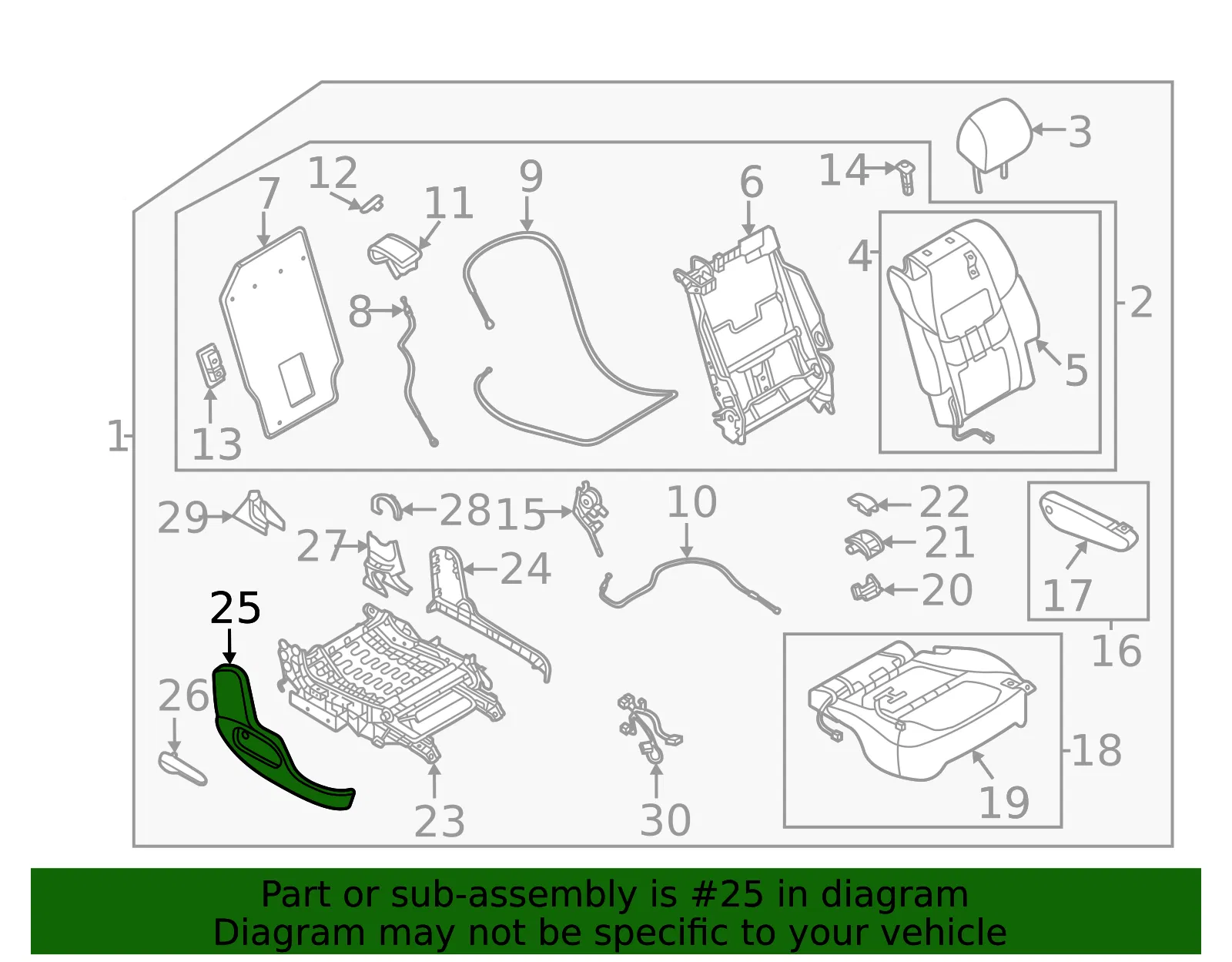 Seat Trim Panel - Mazda (k131882gx39) - view 2