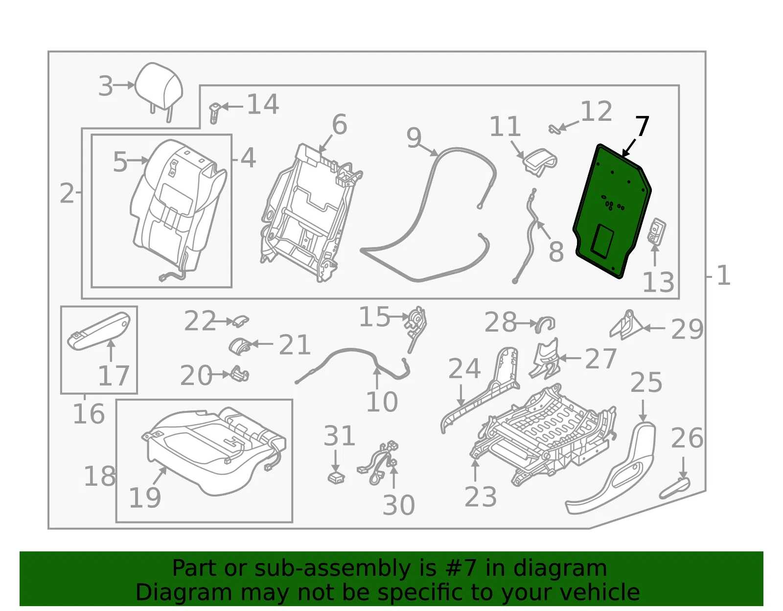 Seat Back Panel - Mazda (k132882f0) - view 2