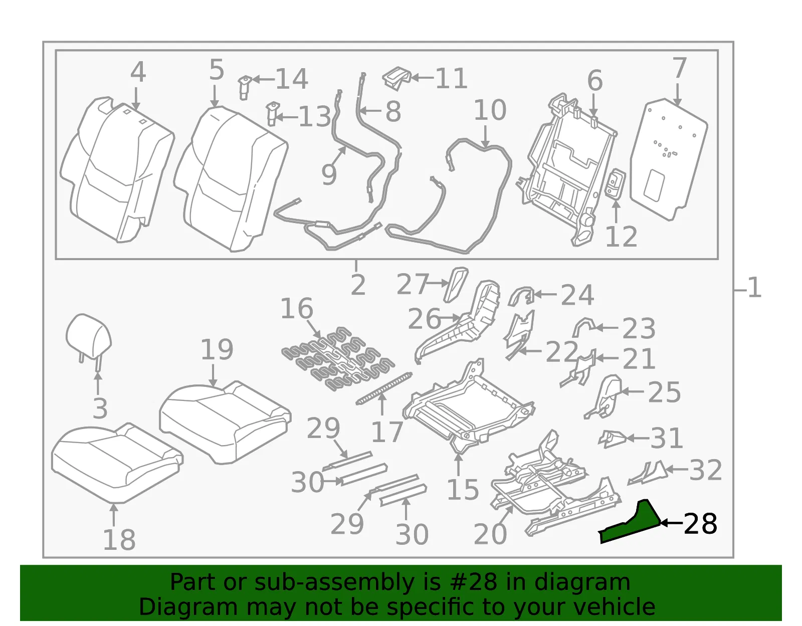 Seat Track Cover - Mazda (k132882g32a) - view 2