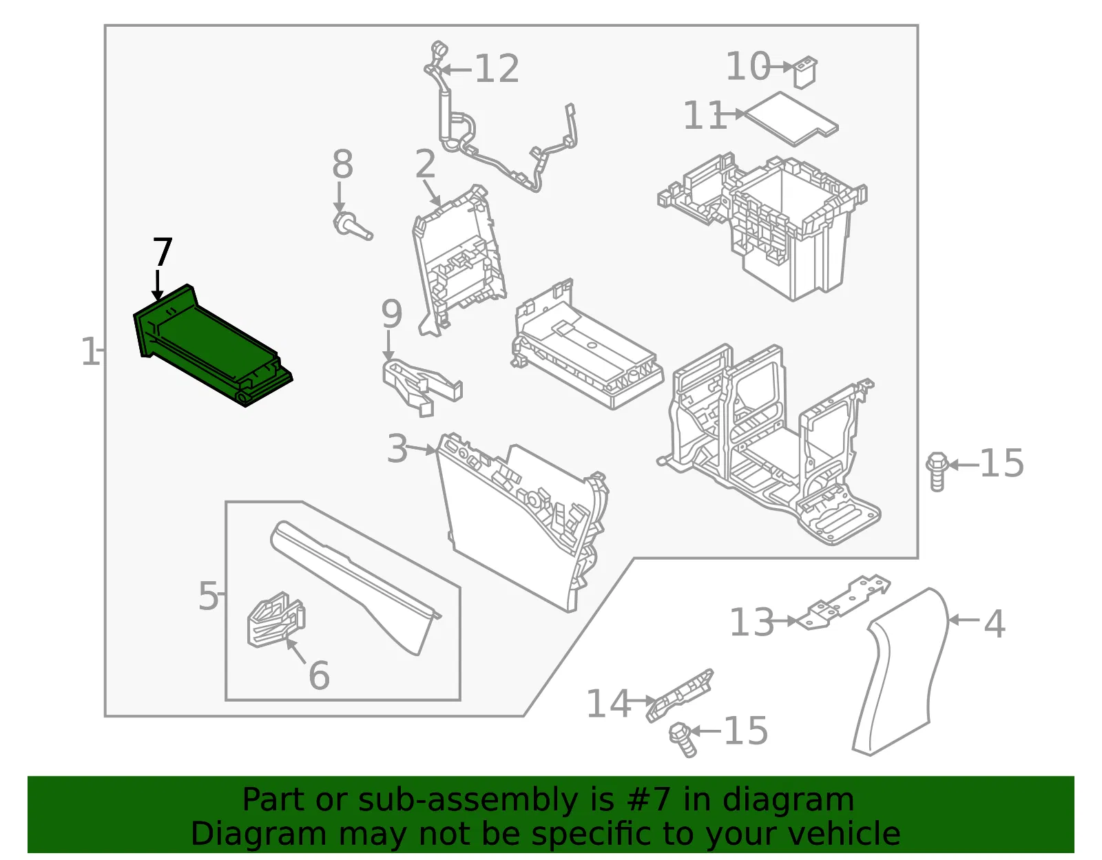 Console Compartment - Mazda (k1396450x02) - view 2