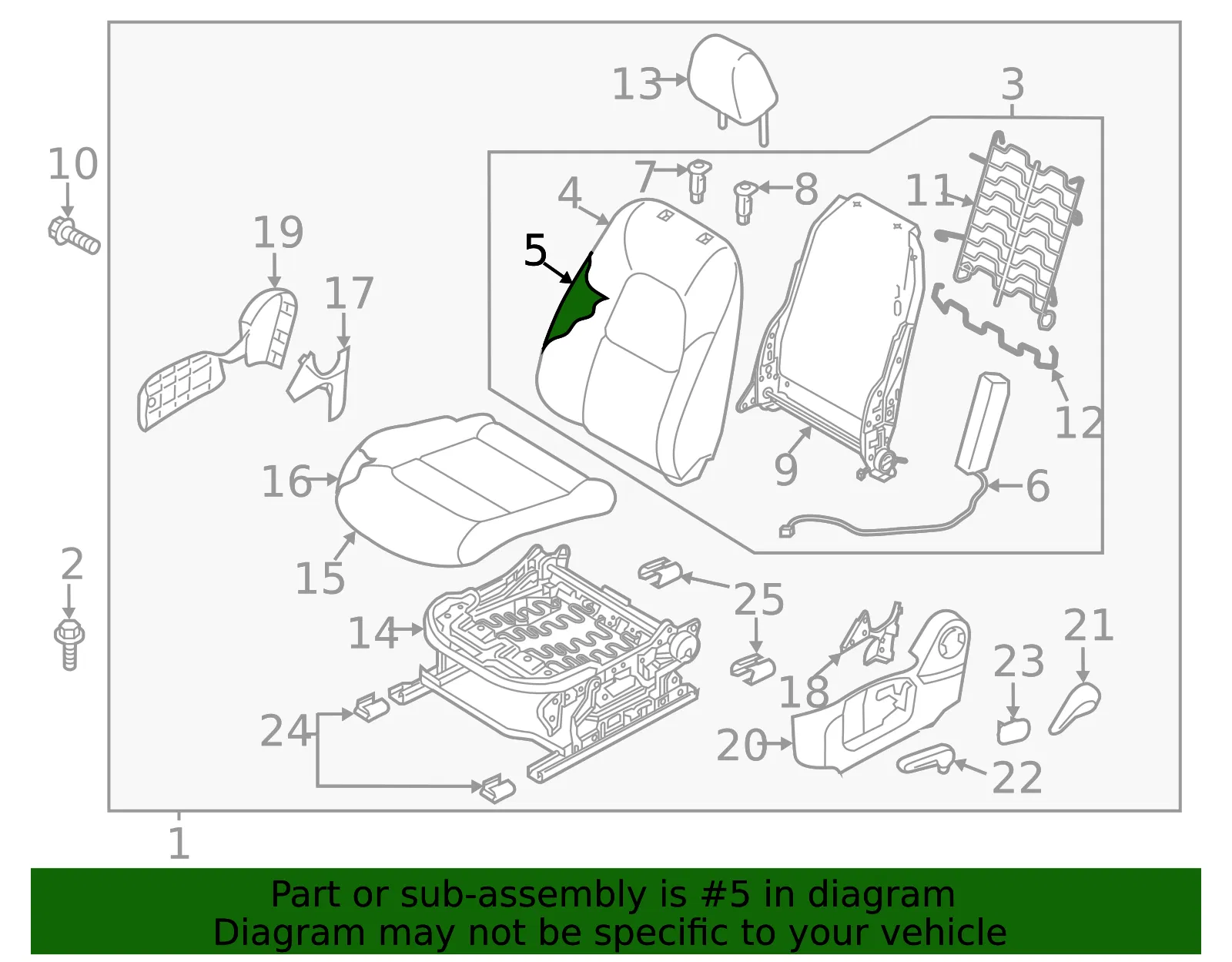 Seat Back Cushion - Mazda (k1578818x) - view 2