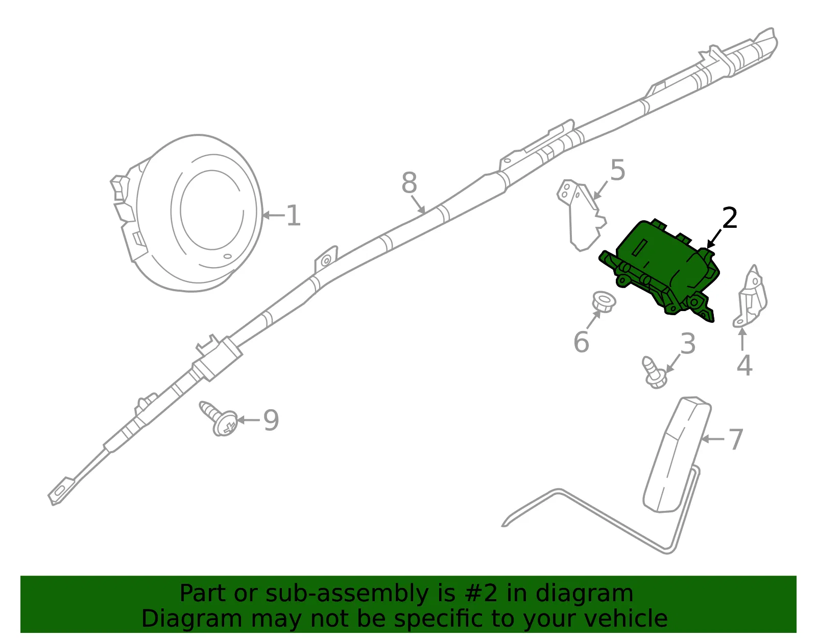 Instrument Panel Air Bag - Mazda (kb7w57k50d) - view 2