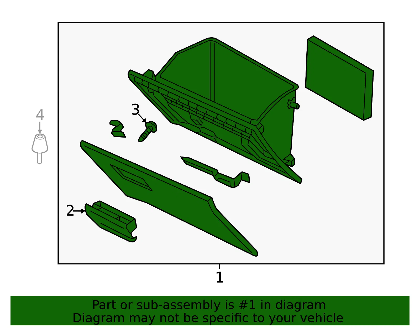 Glove Box Assembly - Mazda (kb7w64030a02) - view 2