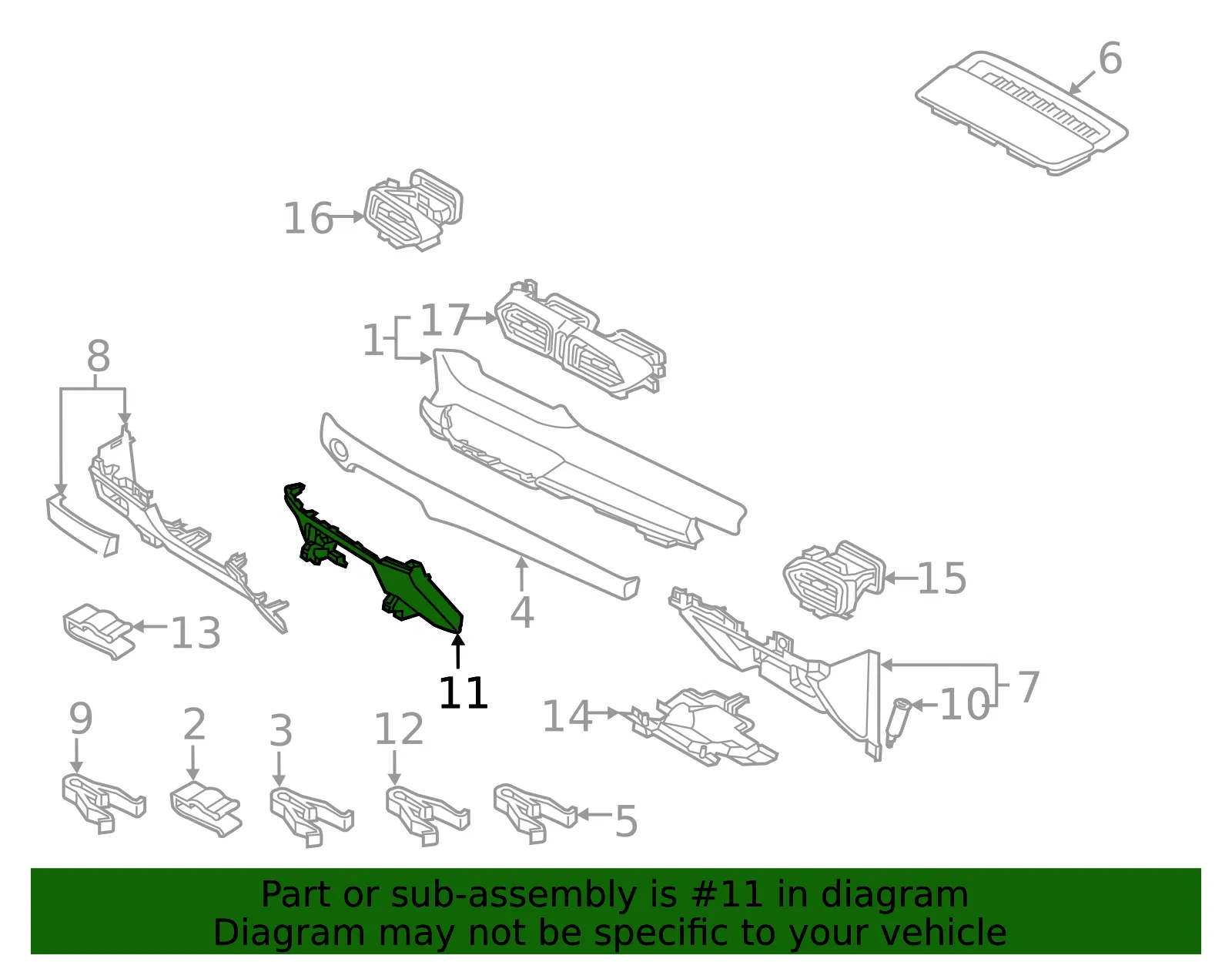 Instrument Panel Cover - Mazda (kb7w64270a02) - view 2