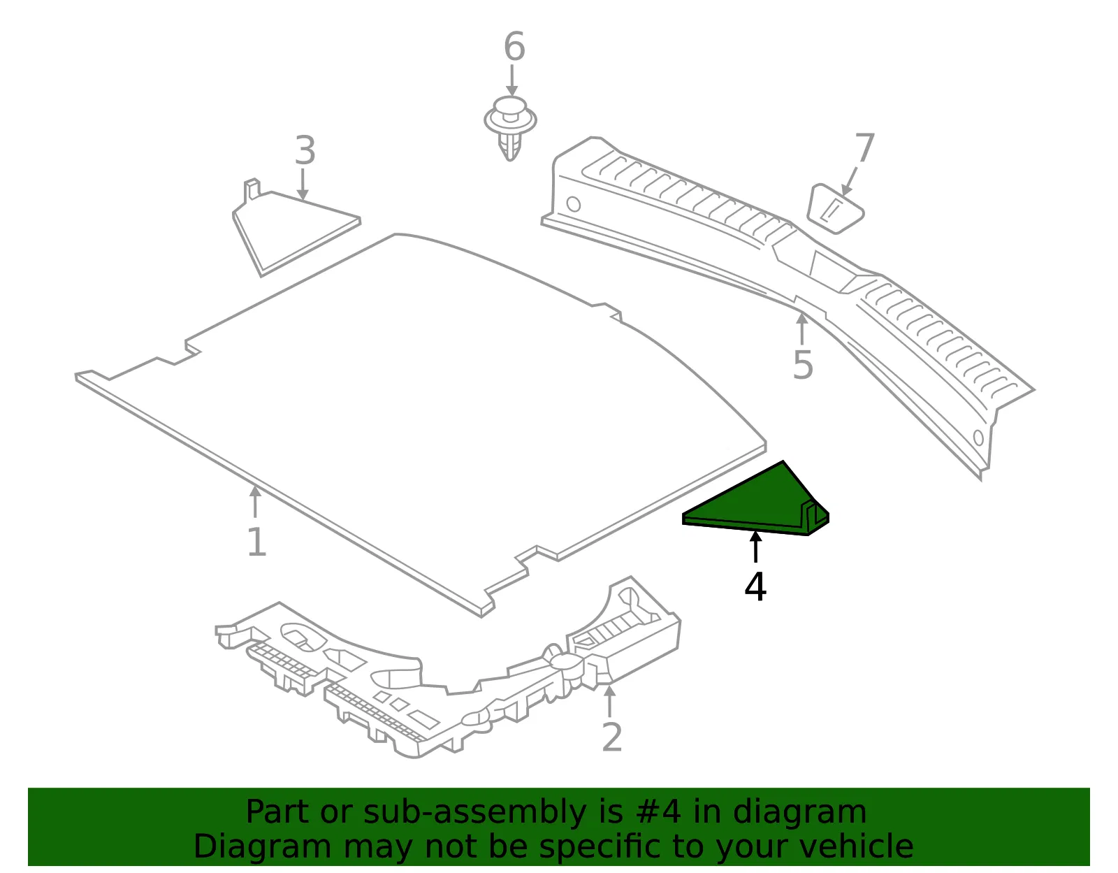 Trunk Trim Panel - Mazda (kb7w688f102) - view 2