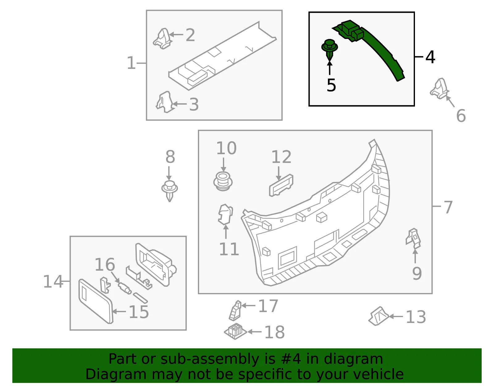 Lift-Gate Trim - Mazda (kb7w68940) - view 2