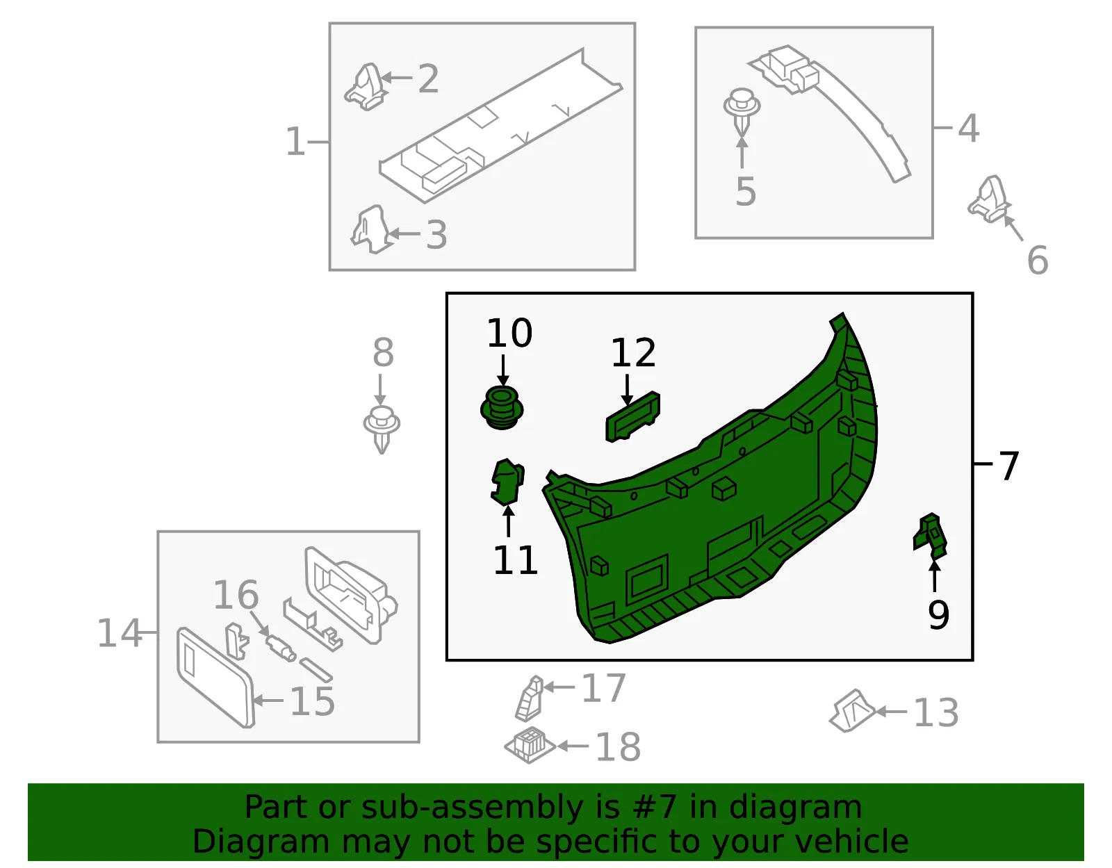 Lift-Gate Trim - Mazda (kb7w68960a) - view 2