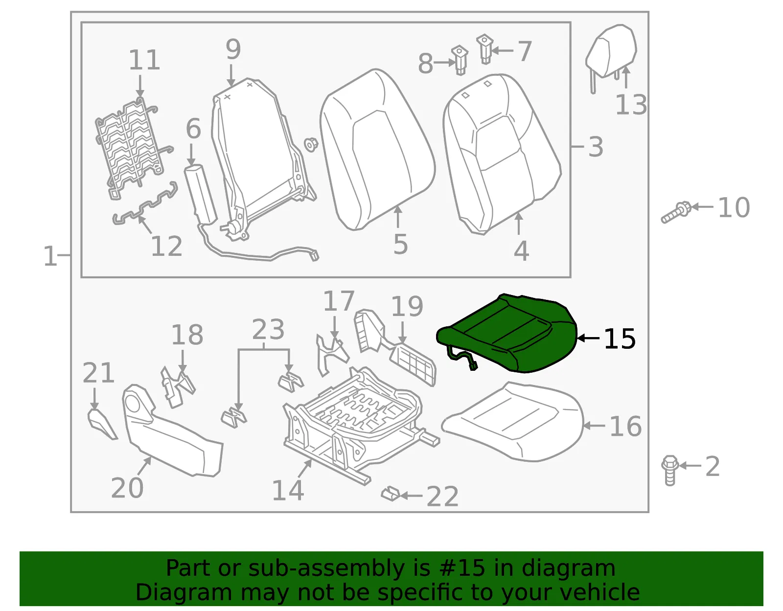 Cushion Cover - Mazda (kb7w8811102) - view 2