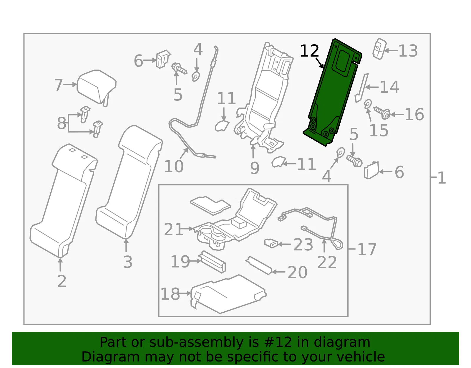 Seat Back Panel - Mazda (kb7w88542) - view 2