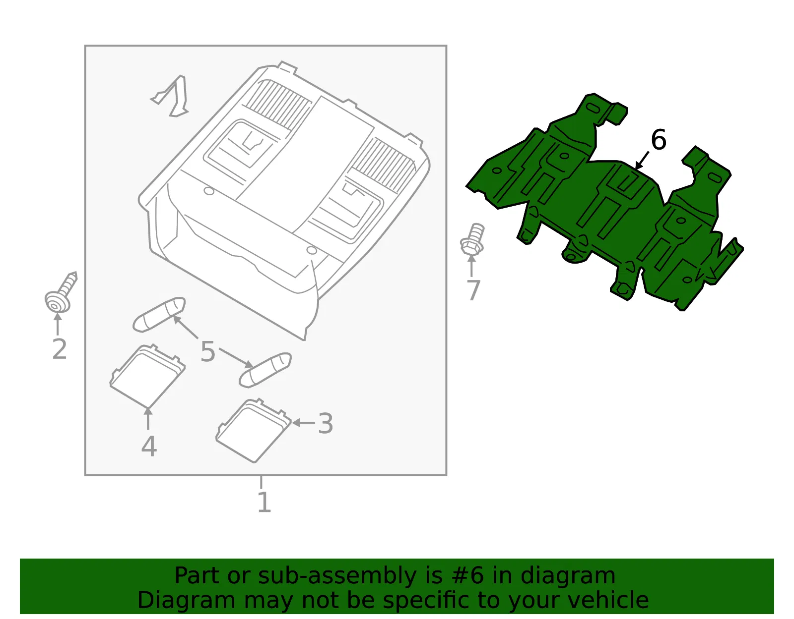 Console Bracket - Mazda (kb8c6998xa) - view 2