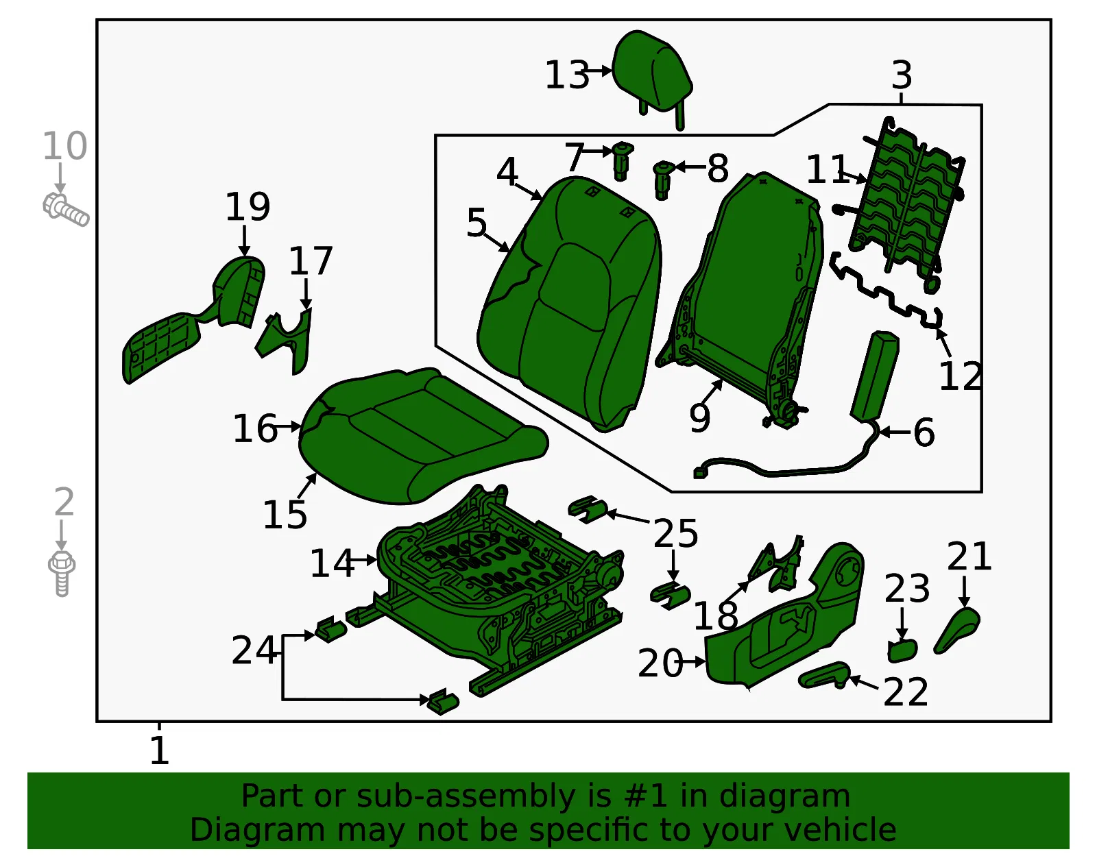 Seat Assembly - Mazda (kb8d57150e2a) - view 2